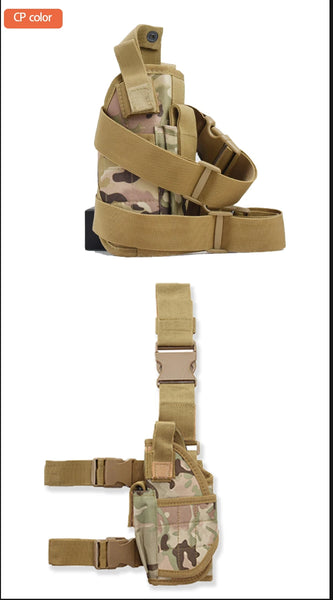 New Tactical Gun Holster Outdoor Sports Combat Pistol Holster CS War Tactical Accessories Right Thigh Holster Fits All Pistols