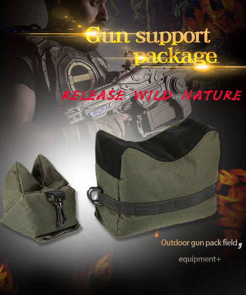 Sniper Shooting Gun Bag Front Rear Bag Target Stand Rifle Support Sandbag Bench Unfilled Hunting Rifle Rest Airsoft Accessories