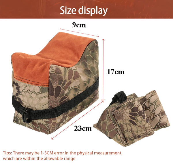 Sniper Shooting Gun Bag Front Rear Bag Target Stand Rifle Support Sandbag Bench Unfilled Hunting Rifle Rest Airsoft Accessories