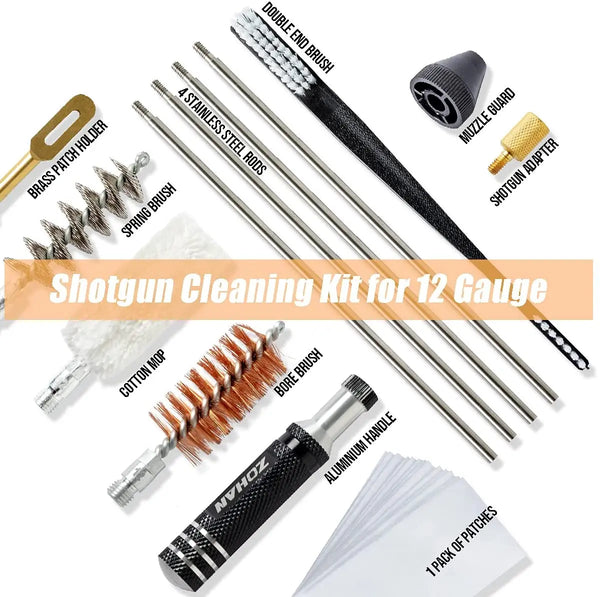 Gun Cleaning Kit Universal Gun Brush Tool for 12 Gauge Shotgun Cleaning Kit Gun Barrel Cleaner Portable Assembly Hunting