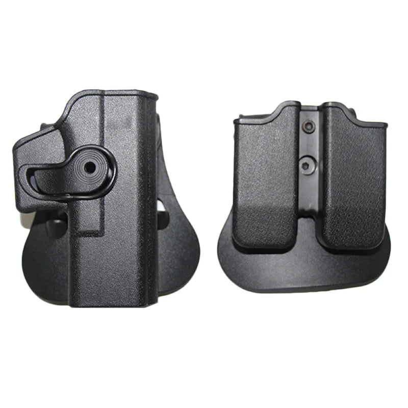 Tactical IMI Glock Gun Holster Pistol Airsoft Gun Holster for Gen 1-4 Glock 17 Case waist with 9mm Mag Pouch Hunting Accessories