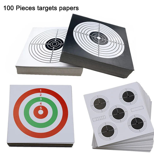 100PCS Tactical Target Papers 14x14cm Squre Target for Airsoft Gun Pistol Rifle Shooting Practice Hunting Accessories