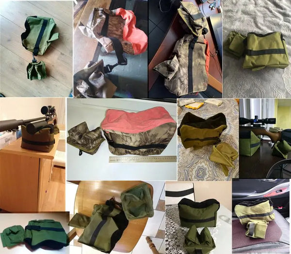 Sniper Shooting Gun Bag Front Rear Bag Target Stand Rifle Support Sandbag Bench Unfilled Hunting Rifle Rest Airsoft Accessories
