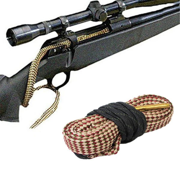 Hunting Gun Bore Cleaner Rope .22 Cal.223 Cal.38 Cal& 5.56mm 7.62mm 12GA Rifle Cleaning Brush Kit Tool Rifle Barrel Calibre Rope
