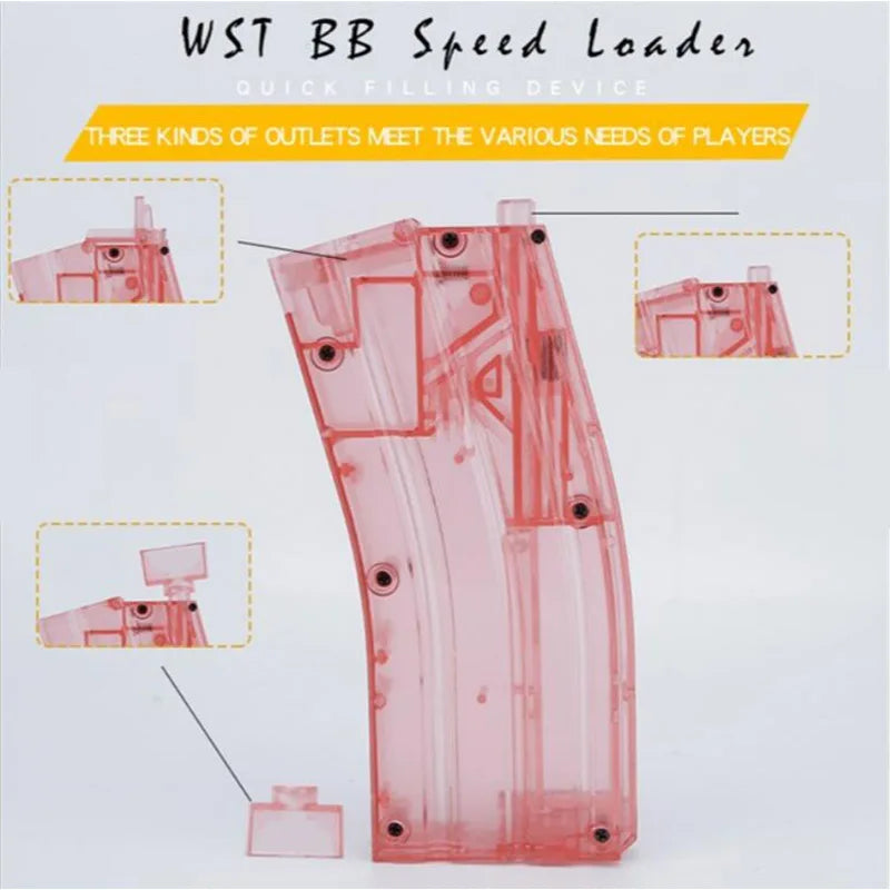 Tactical BB Speed Loader 500 BBS Rounds Magazine Loading Device CS Wargame Paintball Shooting BB Loader Airsoft Accessories