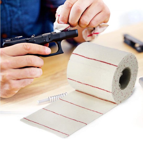 10M Gun Cleaning Cloth Patches 5cm/10cm Wide DIY Cleaning Cotton Cloth for Rifle Handgun Pistol Shotgun Hunting Gun Cleaning Kit