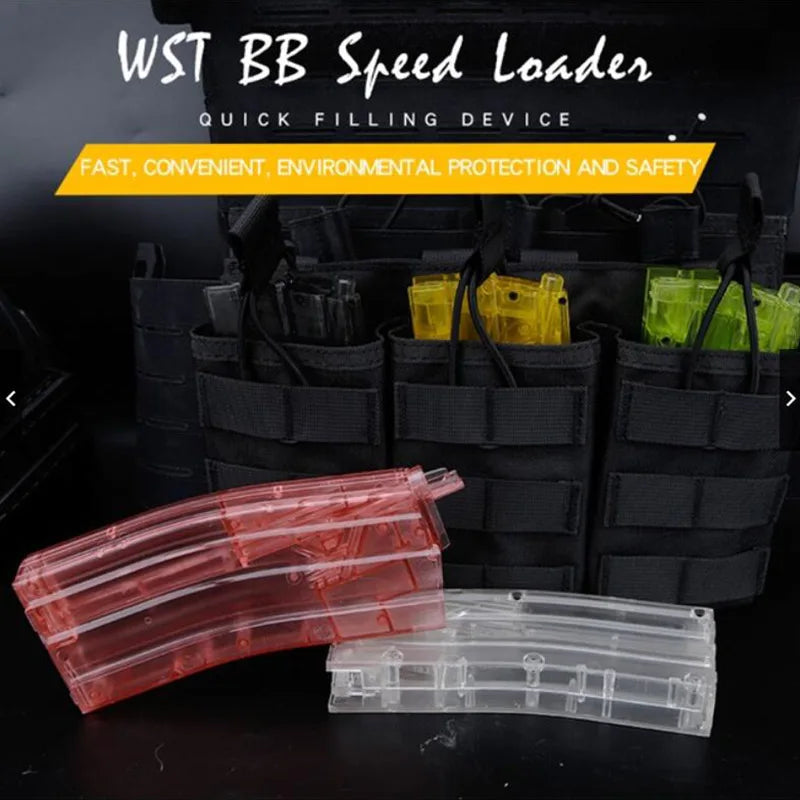 Tactical BB Speed Loader 500 BBS Rounds Magazine Loading Device CS Wargame Paintball Shooting BB Loader Airsoft Accessories