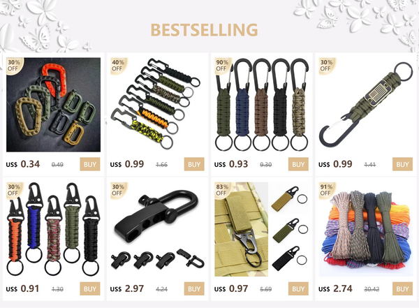 Tactical D-Ring Grimlock Carabiner Clip MOLLE Webbing Attachment Fast Latch System For Military Vest/Backpacks/Pouch/Bag/Belt