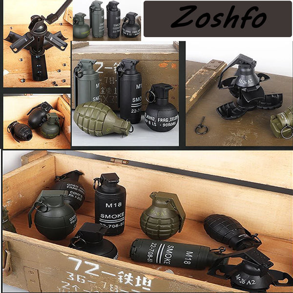 1pcs Airsoft Grenade Model, Outdoor Paintball Sports Gel Ball Refillable Explosion Grenade Model Toys Reusable Burst Grenades