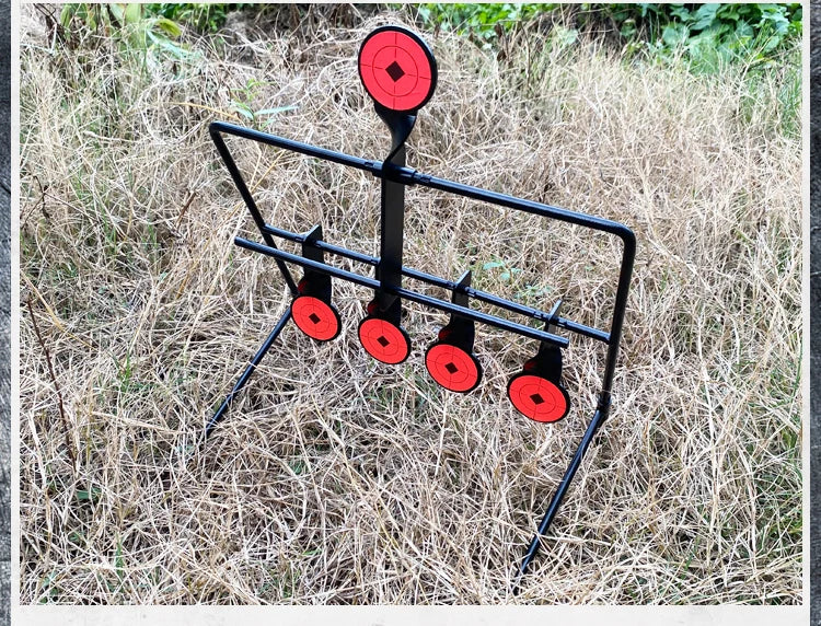 Metal Target Stand 4+1 Shooting Target Training Iron Targets for Airsoft, Air Rifle, Air Pistol