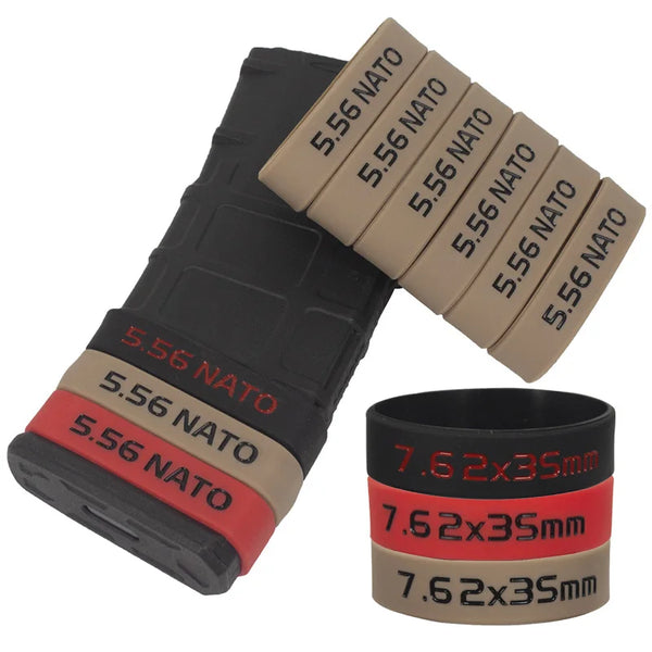 6/10PCS Tactical 5.56 Magazine Pouch Rubber Holster Glove Sleeve Cover M4 Mag Pouch Holder Carry Case Hunting Shooting Accessory