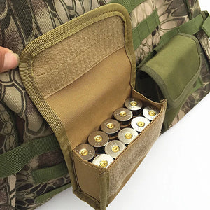 Tactical 10 Round Shotgun Shotshell Reload Holder for 12 Gauge/20G Molle Pouch Ammo Round Cartridge Holder Gun Accessories