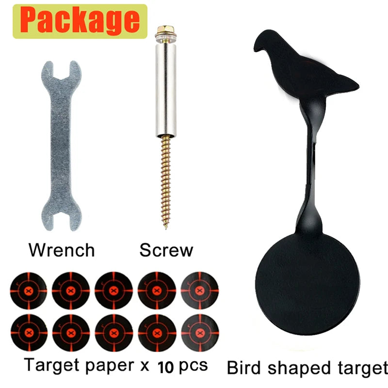 Targets Easy-to-Use Durable Steel Spinner Target with High Visibility Target Spots for Slingshot and Air Gun Shooting Auto Reset