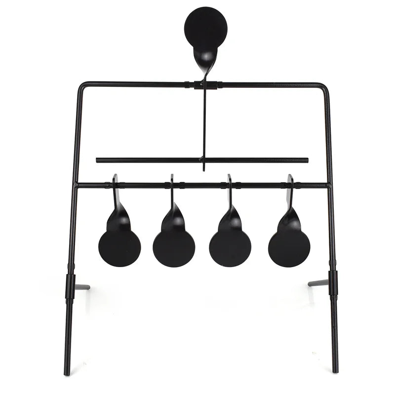 Metal Target Stand 4+1 Shooting Target Training Iron Targets for Airsoft, Air Rifle, Air Pistol