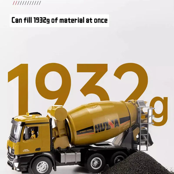 HUINA 1/14 RC Car Concrete Mixer Truck Toy Model 2.4GHZ 10CH Wireless Remote Control Engineering Vehicle Outdoor Toy Boy Gift ﻿