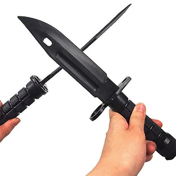 M9 1:1 Tactical Airsoft Rubber Knife Military Training Martial Arts CS Cosplay Halloween Soft Knives Dagger Model