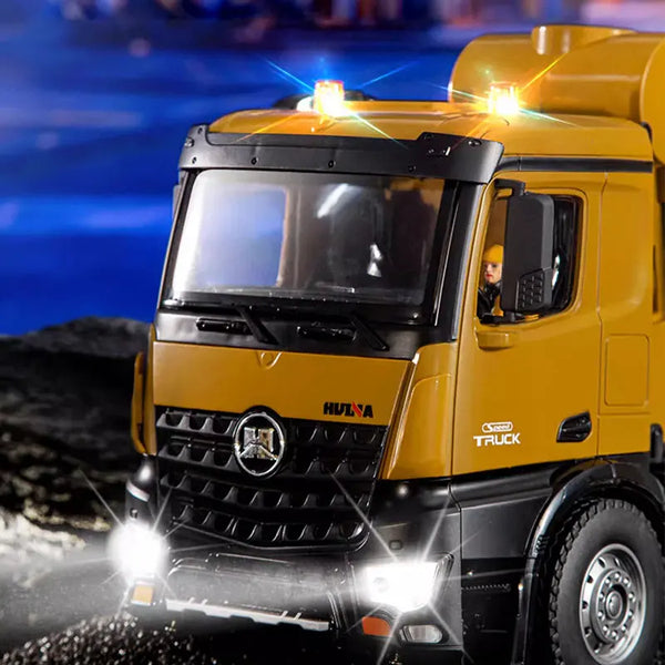 HUINA 1/14 RC Car Concrete Mixer Truck Toy Model 2.4GHZ 10CH Wireless Remote Control Engineering Vehicle Outdoor Toy Boy Gift ﻿