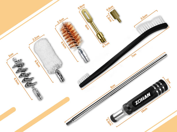 Gun Cleaning Kit Universal Gun Brush Tool for 12 Gauge Shotgun Cleaning Kit Gun Barrel Cleaner Portable Assembly Hunting
