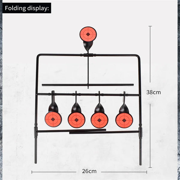 Metal Target Stand 4+1 Shooting Target Training Iron Targets for Airsoft, Air Rifle, Air Pistol