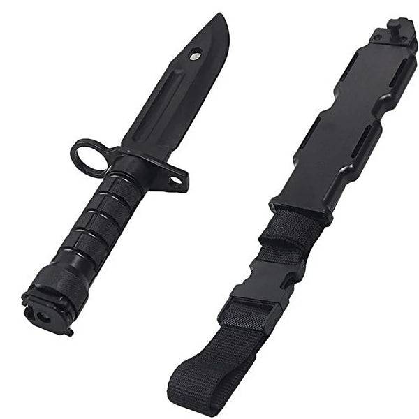 M9 1:1 Tactical Airsoft Rubber Knife Military Training Martial Arts CS Cosplay Halloween Soft Knives Dagger Model