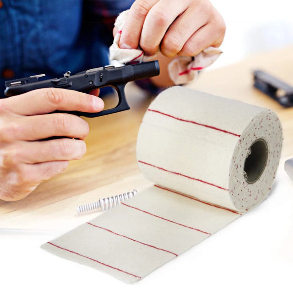 10M Gun Cleaning Cloth Patches 5cm/10cm Wide DIY Cleaning Cotton Cloth for Rifle Handgun Pistol Shotgun Hunting Gun Cleaning Kit