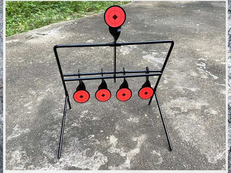 Metal Target Stand 4+1 Shooting Target Training Iron Targets for Airsoft, Air Rifle, Air Pistol