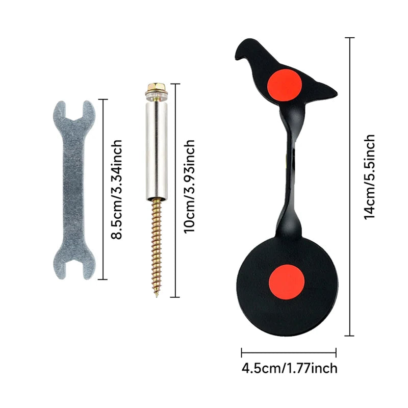 Targets Easy-to-Use Durable Steel Spinner Target with High Visibility Target Spots for Slingshot and Air Gun Shooting Auto Reset