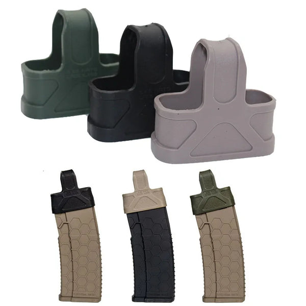 6/10PCS Tactical 5.56 Magazine Pouch Rubber Holster Glove Sleeve Cover M4 Mag Pouch Holder Carry Case Hunting Shooting Accessory