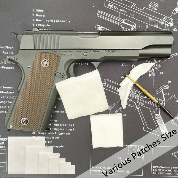 Thick 500PCS Gun Cleaning Patches Cloth Tactical Square Gun Wipe for Rifle Handgun Pistol Maintenance Hunting Shooting Accessory