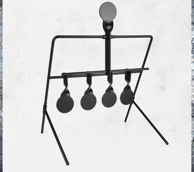 Metal Target Stand 4+1 Shooting Target Training Iron Targets for Airsoft, Air Rifle, Air Pistol