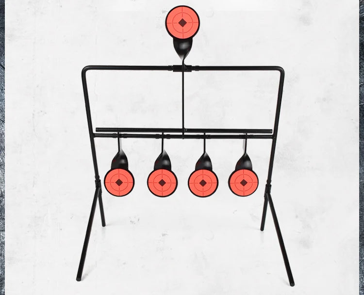 Metal Target Stand 4+1 Shooting Target Training Iron Targets for Airsoft, Air Rifle, Air Pistol