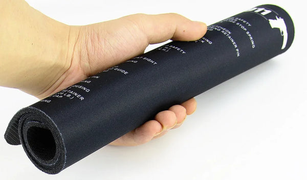 Gun Cleaning Mat with Parts Diagram and Instructions Armorers Bench Mat Mouse Pad Repair Build Tool for Glock M9 1911 AR15 AK47