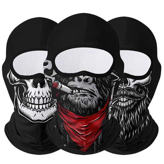 Tactical Face Mask Moto Clown Ghost Skull Mask Breathable Windproof UV Sun Dust Protective Full Face Cover For Summer