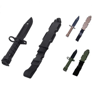 M9 1:1 Tactical Airsoft Rubber Knife Military Training Martial Arts CS Cosplay Halloween Soft Knives Dagger Model