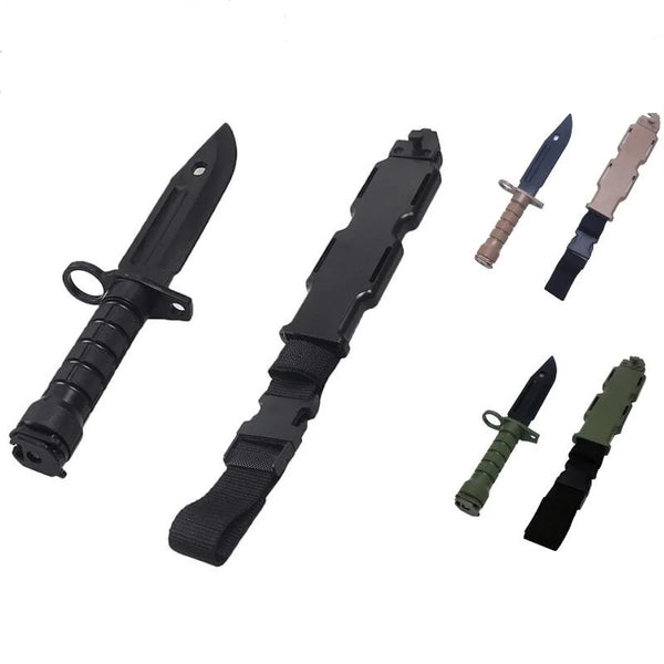 M9 1:1 Tactical Airsoft Rubber Knife Military Training Martial Arts CS Cosplay Halloween Soft Knives Dagger Model