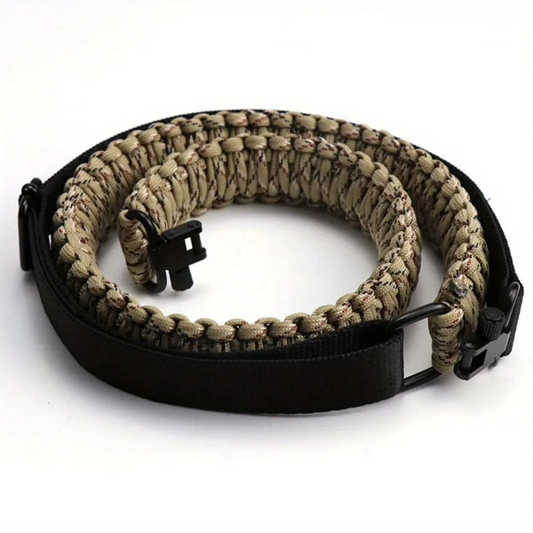 Shotgun Sling 550 Paracord Rifle Sling with Tri-Lock Swivel Adjustable Length 2 Point Sling Rifle Paracord Strap for Outdoor
