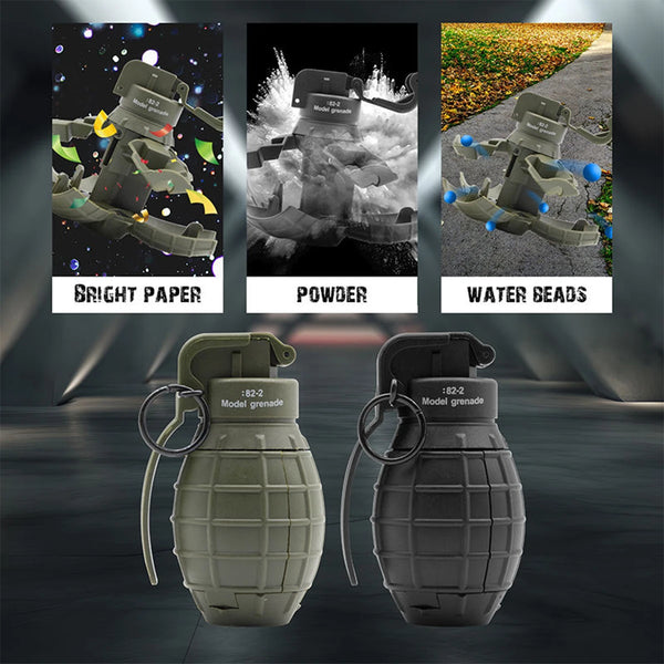 1pcs Airsoft Grenade Model, Outdoor Paintball Sports Gel Ball Refillable Explosion Grenade Model Toys Reusable Burst Grenades
