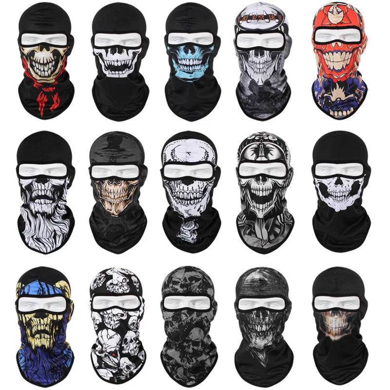 Balaclavas Motorcycle Headgear Cap Men Balaclava Multi-function Skull Face Mask MTB Bicycle Full Face Cover Shield Sunscreen Women Headwear