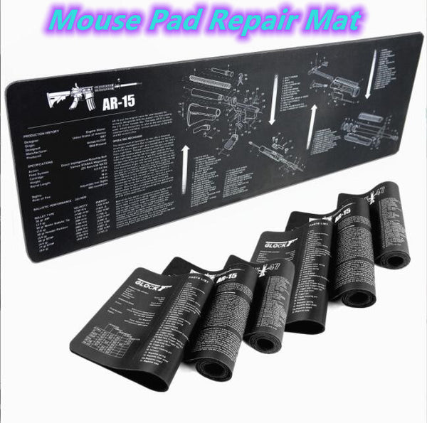 Mouse Pad Repair Gaming Mat Handgun Disassembly AR15 AK/47 1911 HK-USP Glock M92 M870
