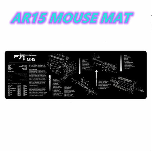 Mouse Pad Repair Gaming Mat Handgun Disassembly AR15 AK/47 1911 HK-USP Glock M92 M870