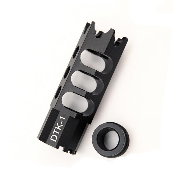 DTK-1 CNC Alloy Flash Hider For AK74U Gel Blaster Upgrade 14mm Threaded