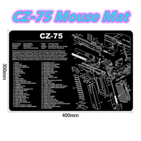 Mouse Pad Repair Gaming Mat Handgun Disassembly AR15 AK/47 1911 HK-USP Glock M92 M870