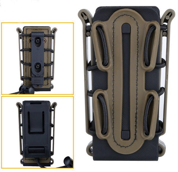 Tactical Magazine Pouch Molle Ar15 M4 5.56 7.62 9mm Quick Release Fast Mag TPR Holster Case Box Hunting Gear for Molle System