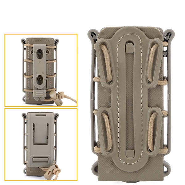 Tactical Magazine Pouch Molle Ar15 M4 5.56 7.62 9mm Quick Release Fast Mag TPR Holster Case Box Hunting Gear for Molle System