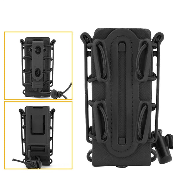 Tactical Magazine Pouch Molle Ar15 M4 5.56 7.62 9mm Quick Release Fast Mag TPR Holster Case Box Hunting Gear for Molle System