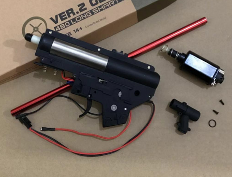JG full nylon V2 Gearbox +long shaft 480 motor+alloy barrel
