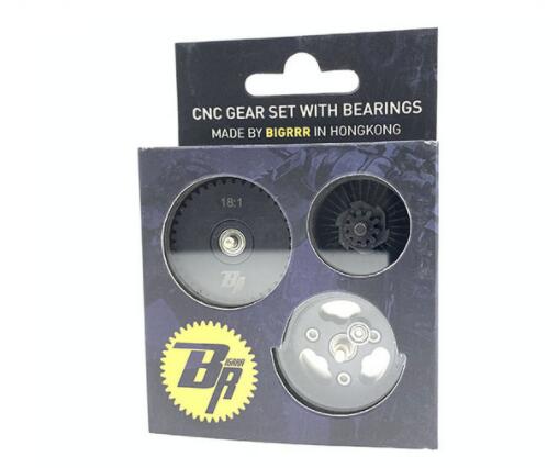 BIGRRR steel cut CNC Gear set with integrated bearings 13:1/16:1/18:1 gel blaster upgrade