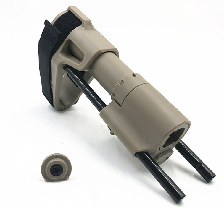 PDW full nylon+metal ring adaptor stock for gel blaster/airsoft upgrade