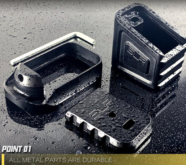 SLR Magazine base/cover/house CNC Alumium Alloy part fit G17/34 KUBLAI P1 Gel blaster