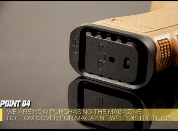 SLR Magazine base/cover/house CNC Alumium Alloy part fit G17/34 KUBLAI P1 Gel blaster